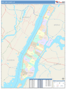 New York County, NY Digital Map Color Cast Style